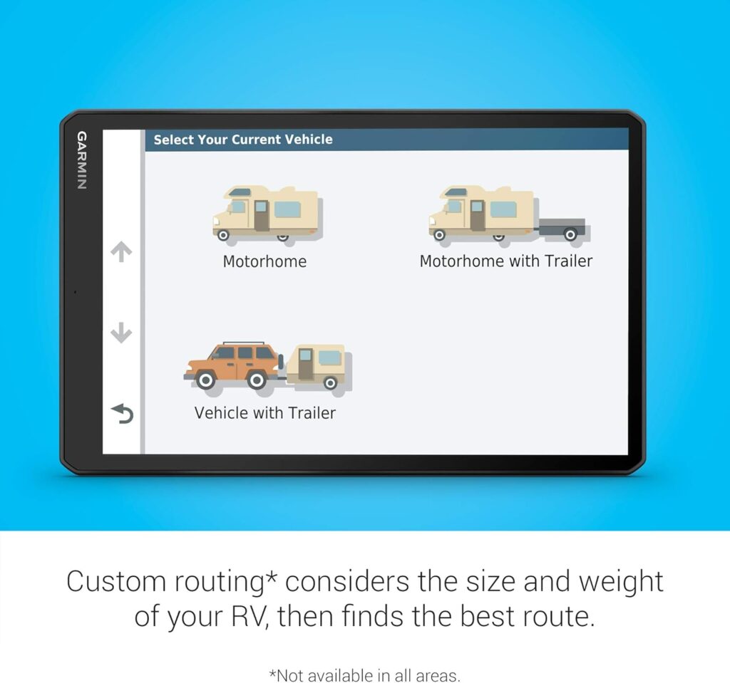 Garmin RV 1090, 10 RV Navigator, Edge-to-Edge Display, Custom Routing for Size and Weight of Your RV/Trailer