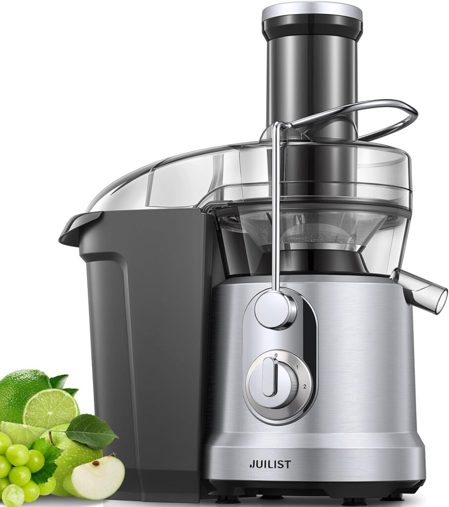 1300W Juicer Machines, Juilist Powerful Juice Extractor Machine with 3.2 Wide Mouth for Whole Fruits Veggies, Fast Juicing Fruit Juicer for Beet, Celery, Carrot, Apple, Easy to Clean, BPA-Free
