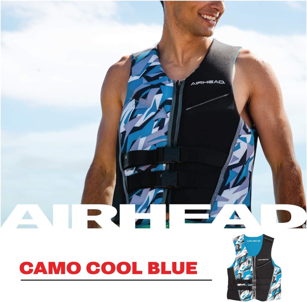 AIRHEAD Mens Camo Cool Neolite Kwik-Dry Life Jacket, Coast Guard Approved