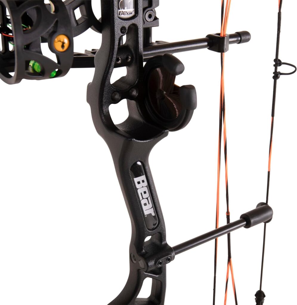 Bear Archery Royale Ready to Hunt Compound Bow Package for Adults and Youth, 12”- 27” Draw Length, 5-50 Lbs Draw Weight, Up to 290 FPS, Limbs Made in USA, Limited Life-Time Warranty