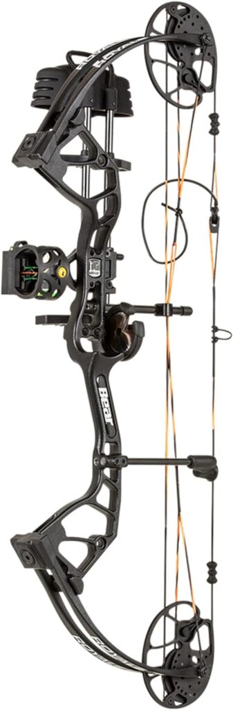 Bear Archery Royale Ready to Hunt Compound Bow Package for Adults and Youth, 12”- 27” Draw Length, 5-50 Lbs Draw Weight, Up to 290 FPS, Limbs Made in USA, Limited Life-Time Warranty