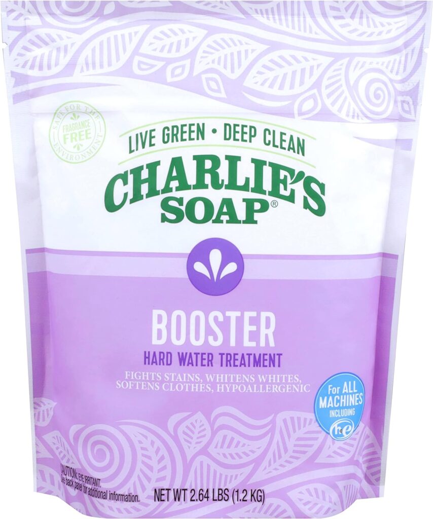 Charlies Soap Booster  Hard Water Treatment 160 Loads (2.64 Lbs, 1 Pack) Natural Powdered Water Softener and Laundry Booster – Safe and Effective