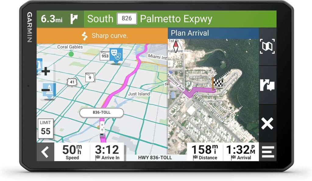 Garmin RV 895, Large, Easy-to-Read 8” GPS RV Navigator, Custom RV Routing, High-Resolution Birdseye Satellite Imagery, Directory of RV Parks and Services, Landscape or Portrait View Display