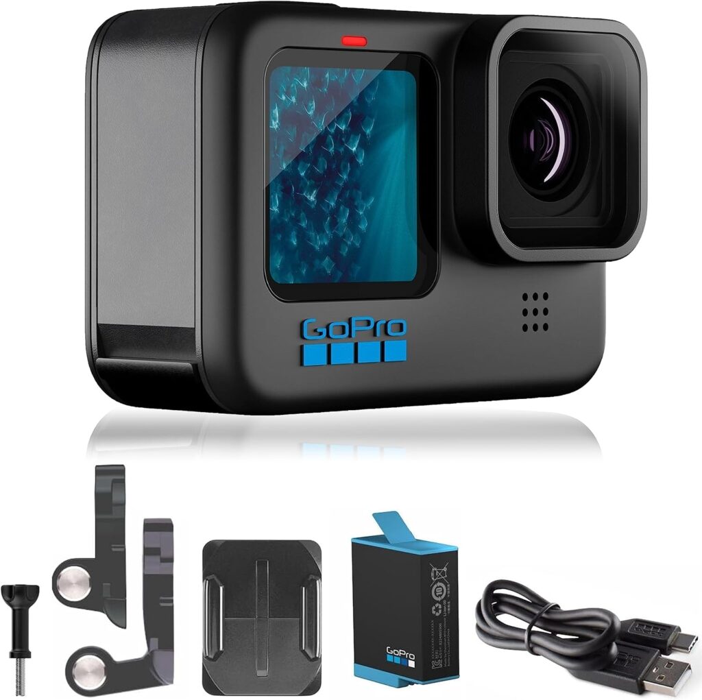 GoPro HERO11 Black – E-Commerce Packaging - Waterproof Action Camera with 5.3K60 Ultra HD Video, 27MP Photos, 1/1.9 Image Sensor, Live Streaming, Webcam, Stabilization