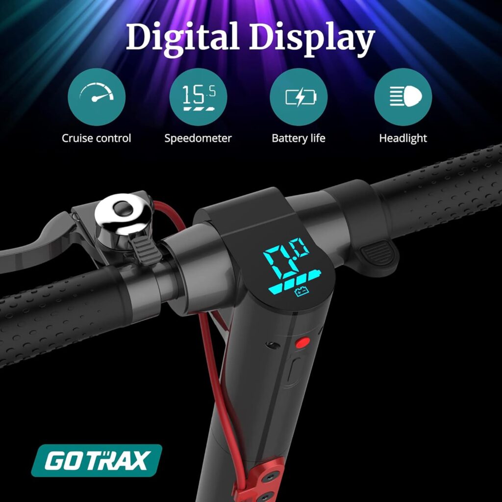 Gotrax Adults Electric Scooter, 8.5 Pneumatic Tire, Max 14/18 Mile Range, Max 15.5/18 mph Speed Power by 250/300W Motor, with Cruise Control Foldable Electric Scooter for Adult