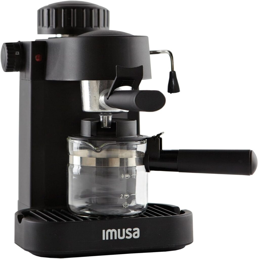 IMUSA USA GAU-18202 4 Cup Espresso/Cappuccino Maker,Black