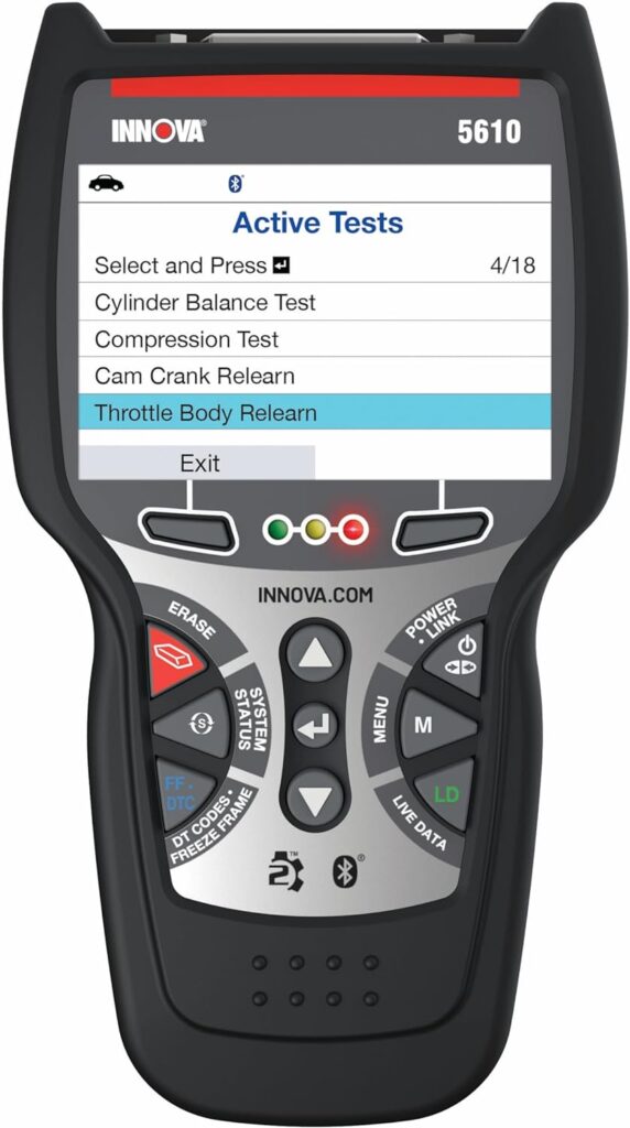 Innova 5610 OBD2 Bidirectional Scan Tool - Understand Your Vehicle, Pinpoint Whats Wrong, and Complete Your Repairs with Less Headache. Free Updates. Free US-Based Technical Support.
