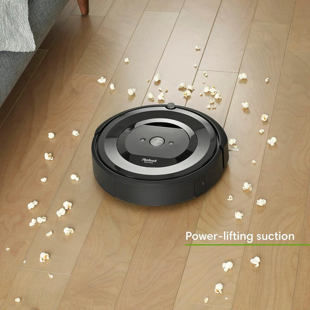 iRobot Roomba E5 (5150) Robot Vacuum - Wi-Fi Connected, Works with Alexa, Ideal for Pet Hair, Carpets, Hard, Self-Charging Robotic Vacuum, Black (Renewed)