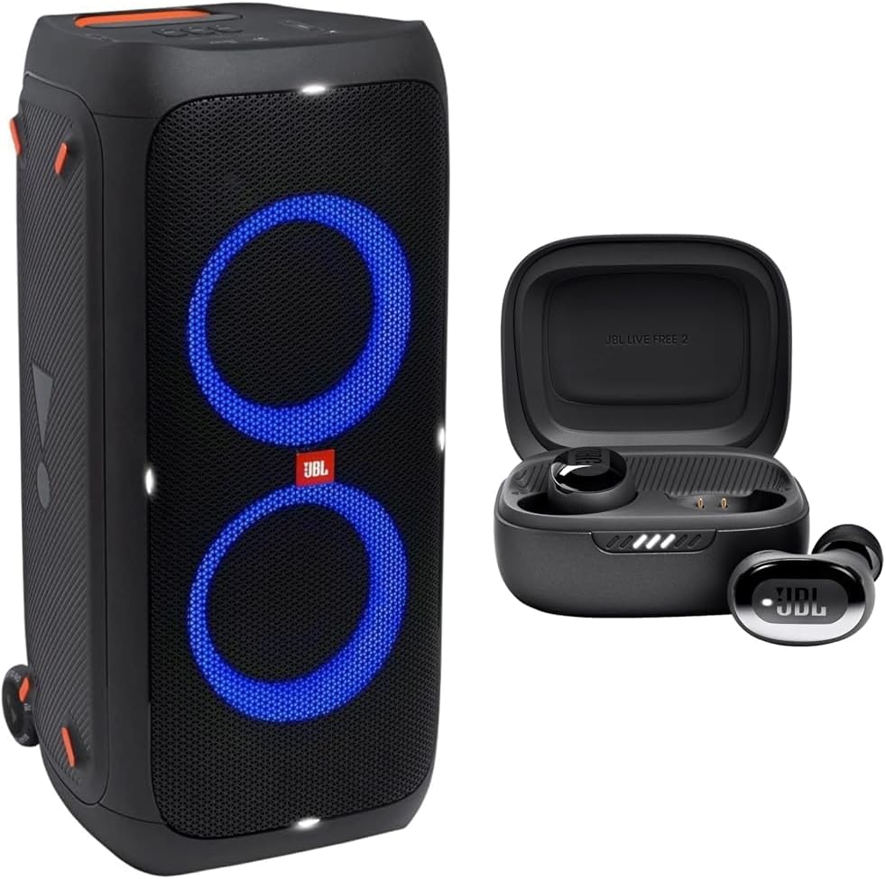 JBL Partybox 310 - Portable Party Speaker with Long Lasting Battery, Powerful JBL Sound and Exciting Light Show,Black
