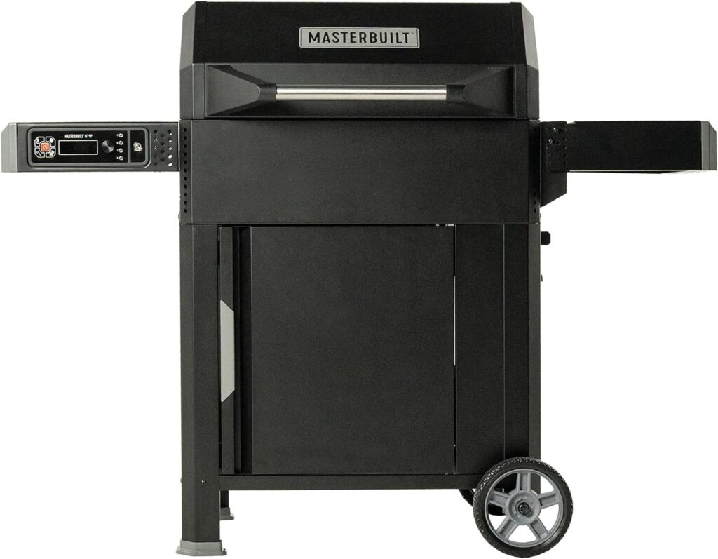 Masterbuilt® AutoIgnite™ 545 Digital Charcoal Grill and Smoker with Digital Control, App Connectivity, Sear Plate, Mini Hopper and 545 Cooking Square Inches in Black, Model MB20041124