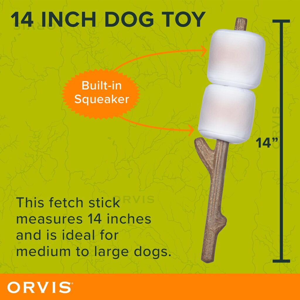 Orvis Pet Ruff Waters Kayak + Chew Paddle 2-in-1 Dog Toy, Multitextured Durable Plush Dog Toy Set; Extra Durable Chew Texture, Squeakers, High Visibility - Perfect for Large Dogs and Medium Chewers