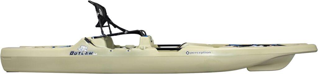 Perception Kayaks Outlaw 11.5 | Sit on Top Fishing Kayak | Fold Away Lawn Chair Seat | 4 Rod Holders | Integrated Tackle Trays | 11 6