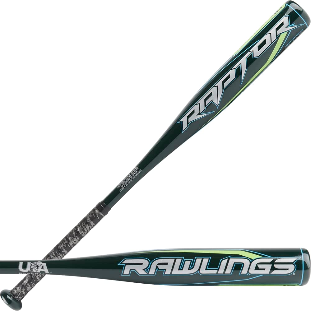 Rawlings | RAPTOR Baseball Bat | USA | -10 Drop | 2 1/4 Barrel | 1 Pc. Aluminum