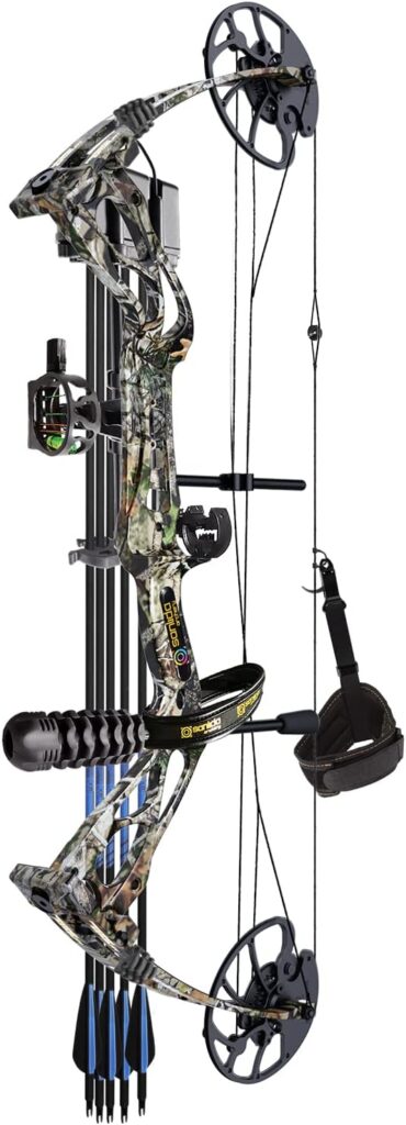 Sanlida Archery Dragon X8 RTH Compound Bow Package for Adults and Teens,18”-31” Draw Length,0-70 Lbs Draw Weight,up to IBO 310 fps,No Bow Press Needed,Limbs Made in USA,Limited Life-time Warranty