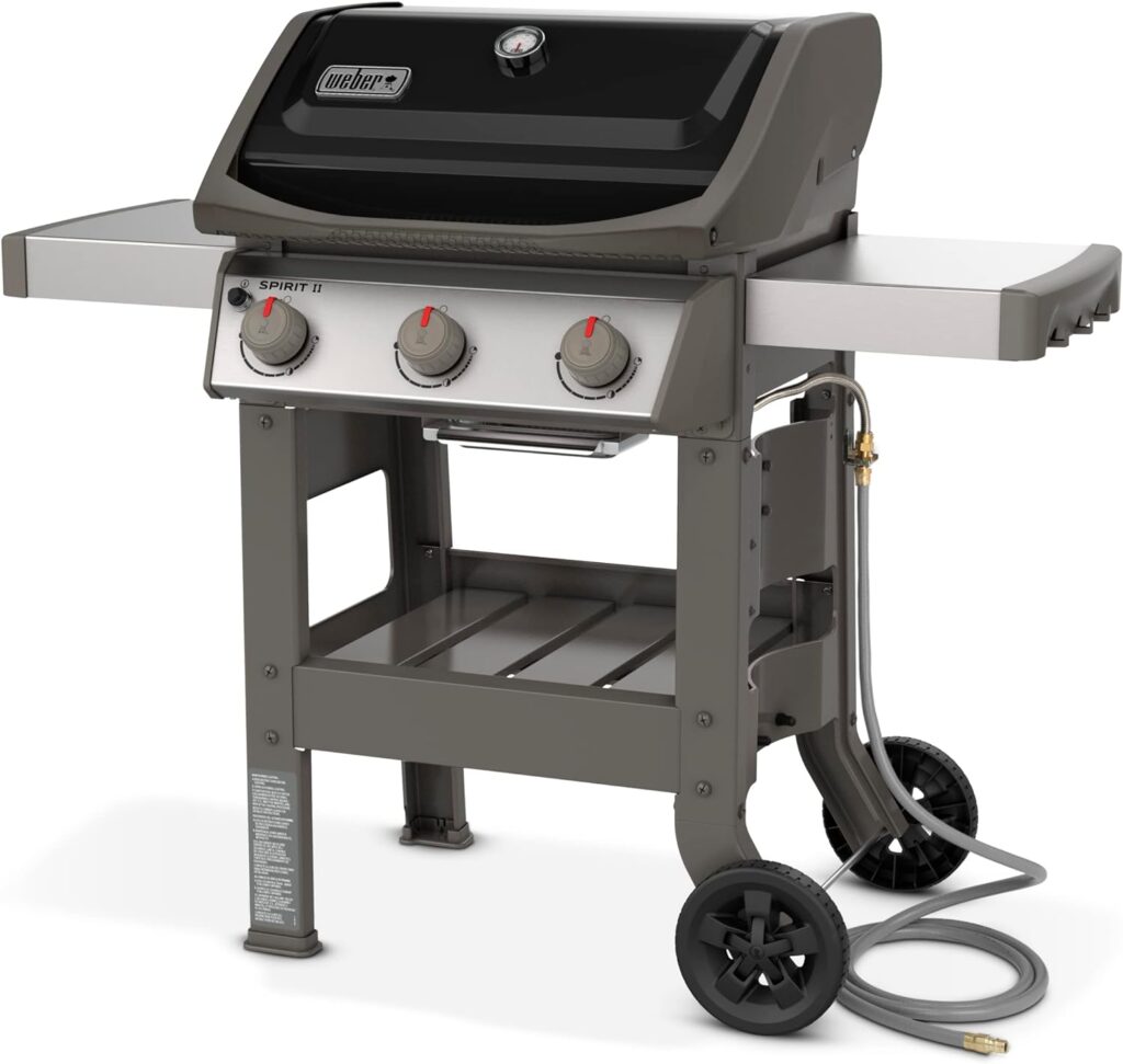 Weber Spirit II E-310 3-Burner Natural Gas Grill, Black